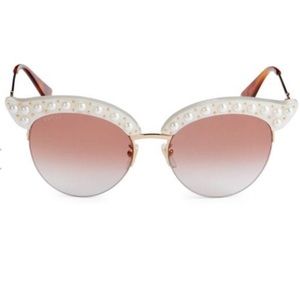 Gucci sunglasses cat eye pearls